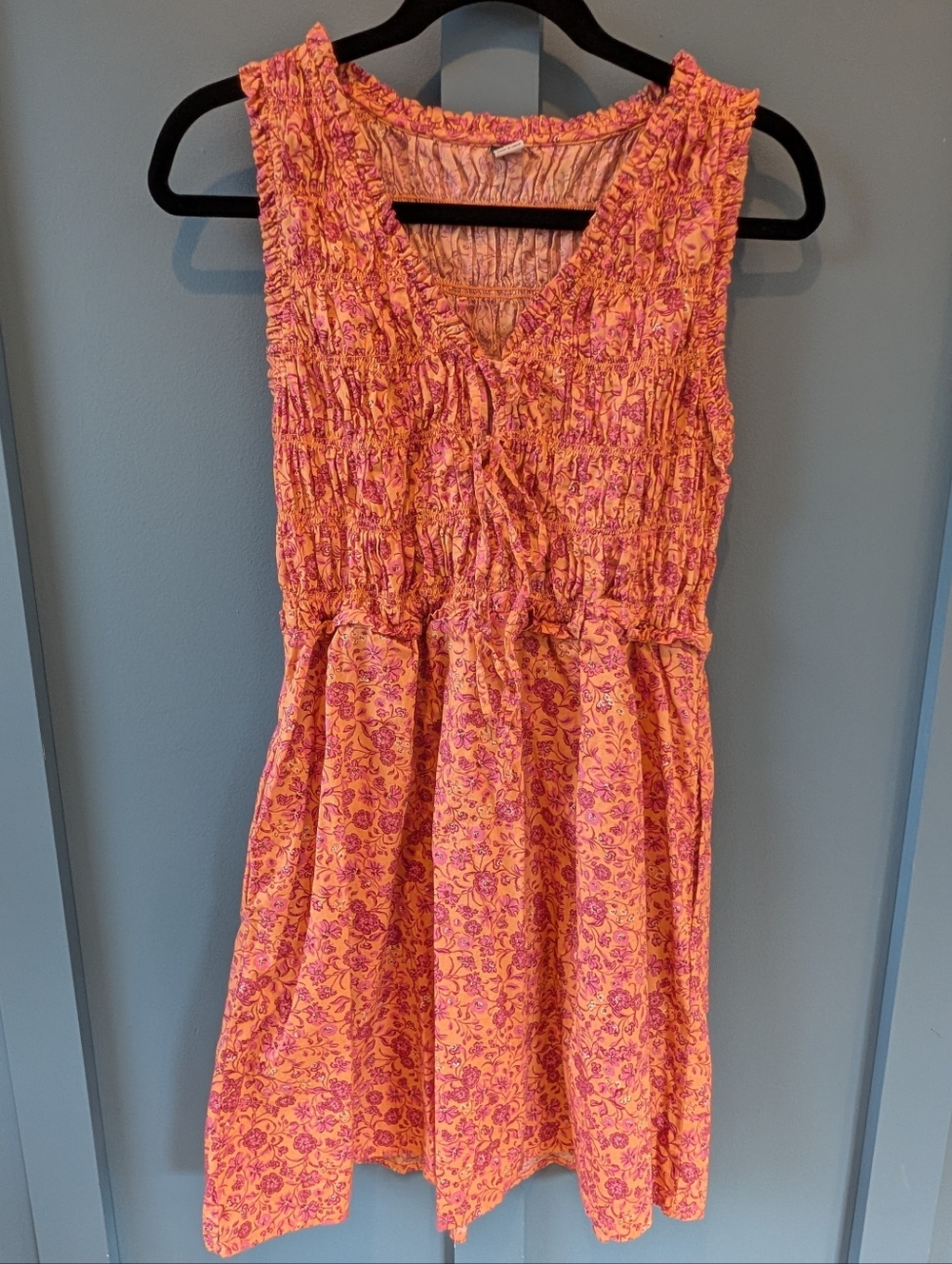 old navy Sleeveless V-Neck Pink & Orange Floral Sundress
